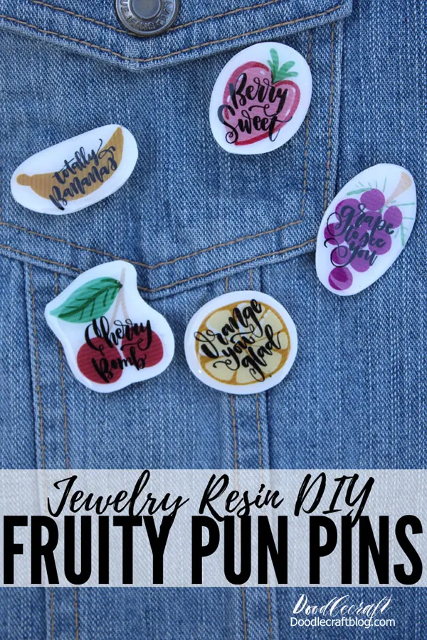 Faux Enamel Pins with High Gloss Resin DIY