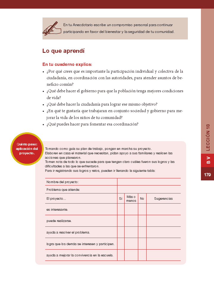 Corresponsabilidad en los asuntos públicos - Formación Cívica y Ética 6to Bloque 5 2014-2015