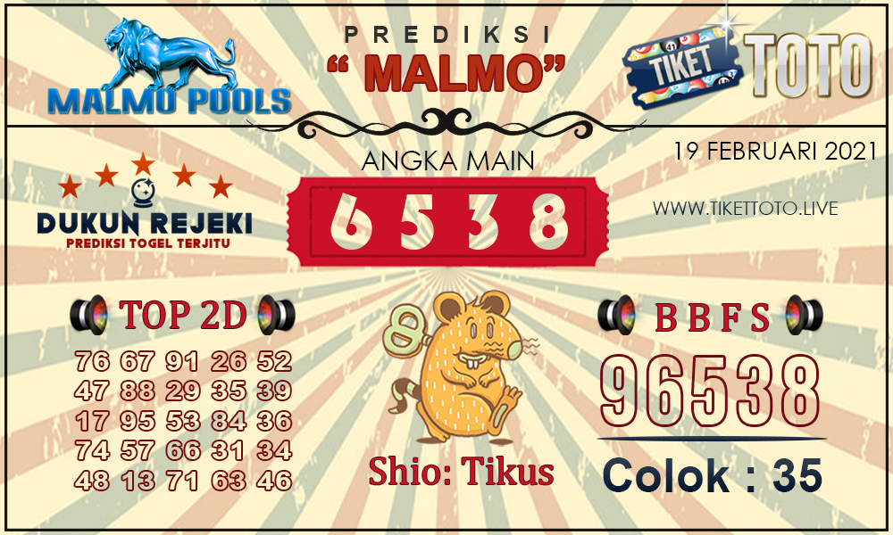 Prediksi Togel MALMO TIKETTOTO 19 FEBRUARI 2021