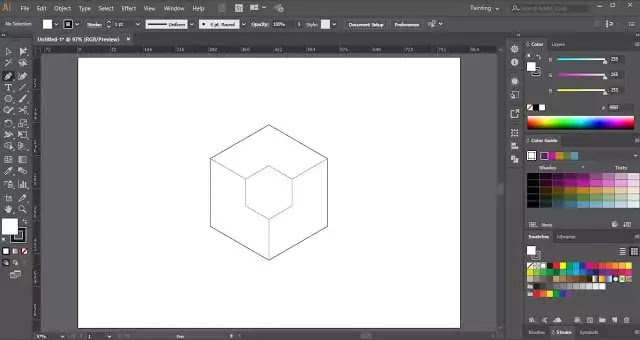 3D Cube in Adobe Illustrator