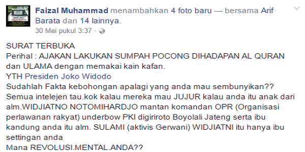 Image result for Faisal Muhammad sumpah pocong