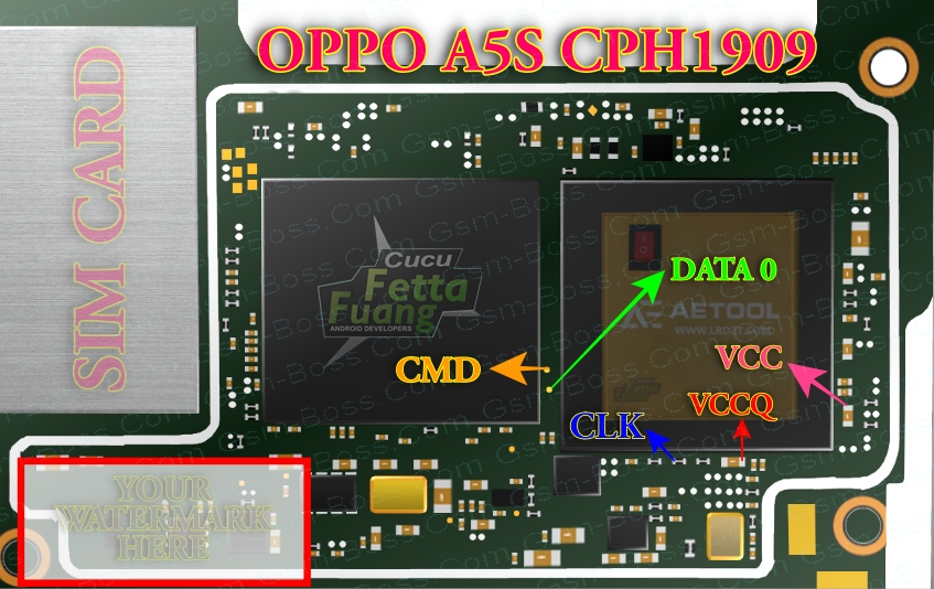 Test Point OPPO Jtag + iSP + eMMc + Test Point