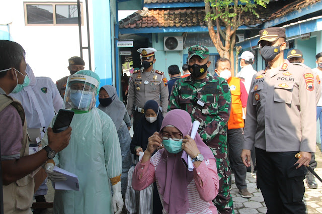 Dandim dan Kapolres Pantau Langsung Swab Antigen Pelaku Perjalanan