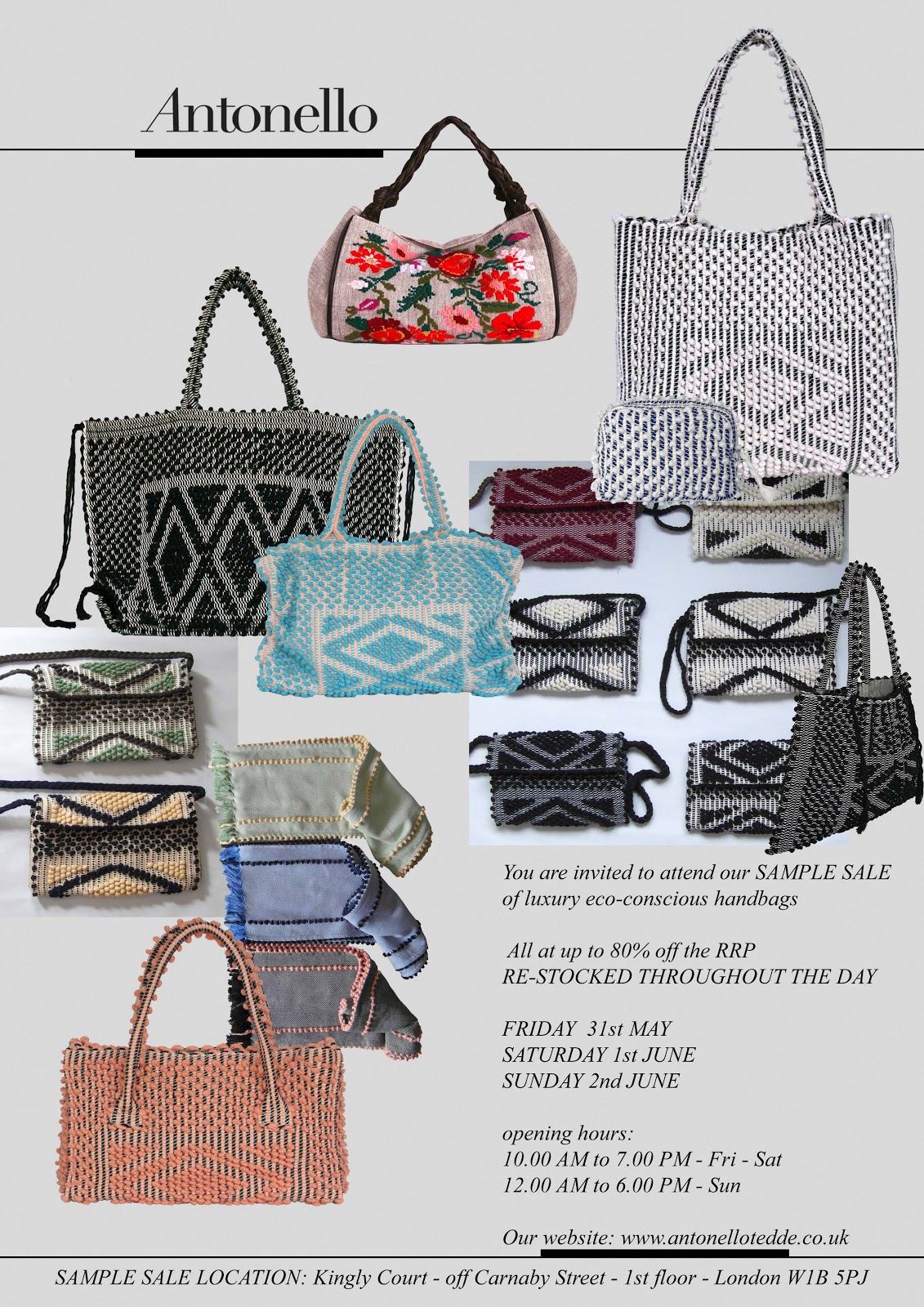 Antonello Tedde Handbags Sample Sale