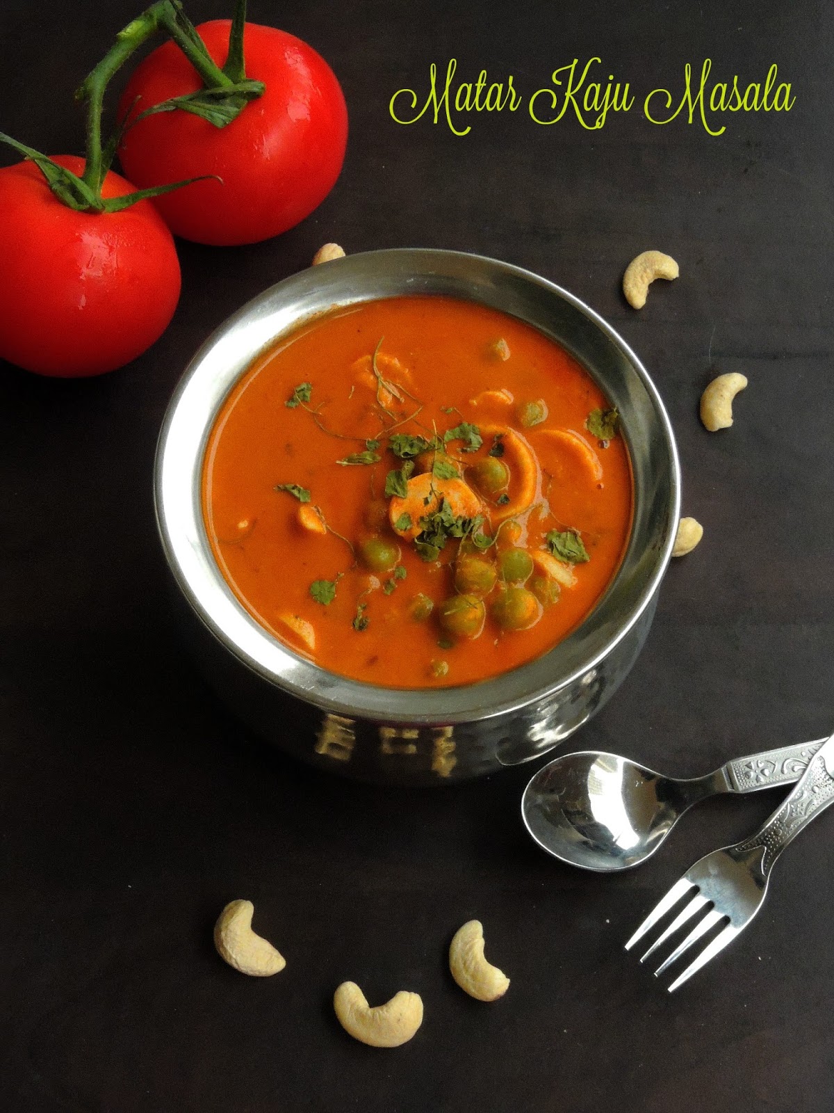 Priya's Versatile Recipes Matar Kaju Masala/Green Peas & Cashew Nut Masala