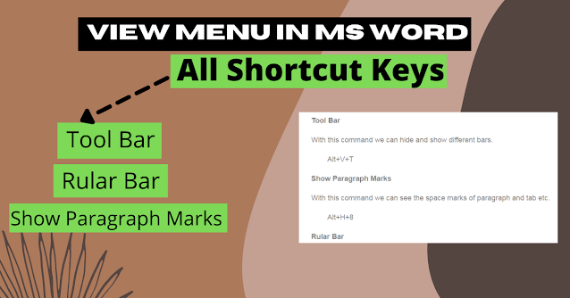 View Menu Commands in MS Word || View Menu In Word 2016