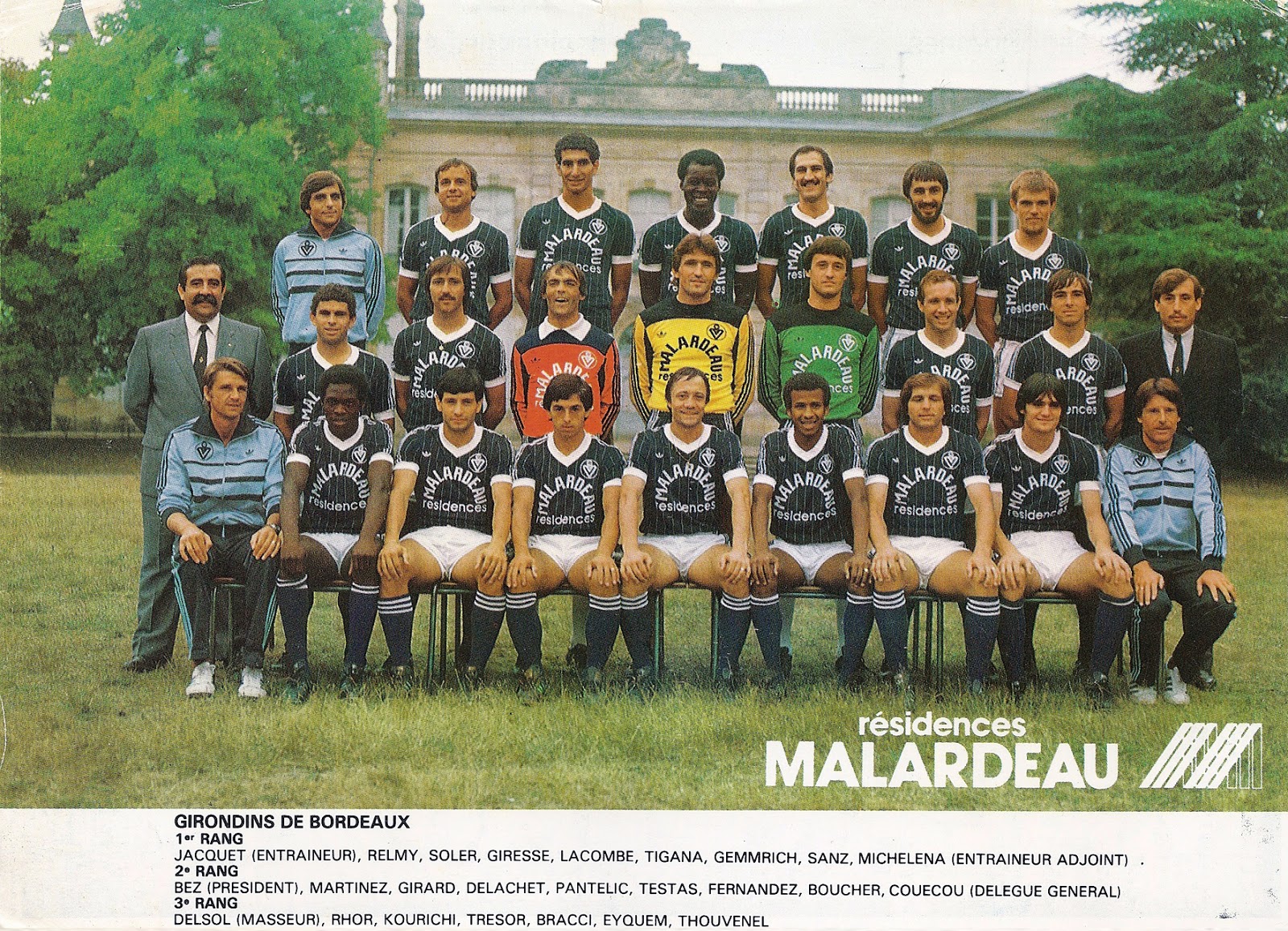 GIRONDINS de BORDEAUX 198182. By Panini. THE VINTAGE FOOTBALL CLUB
