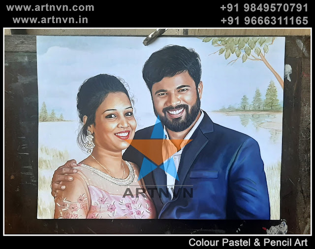 Top Best Professional Colour Pencil Pastel Water Colour Portrait Painting Artist in Hyderabad Telangana INDIA