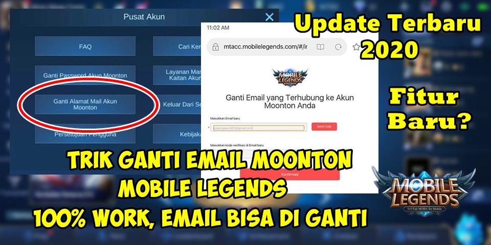 Cara Ganti Email Akun Moonton Mobile Legends Update Terbaru