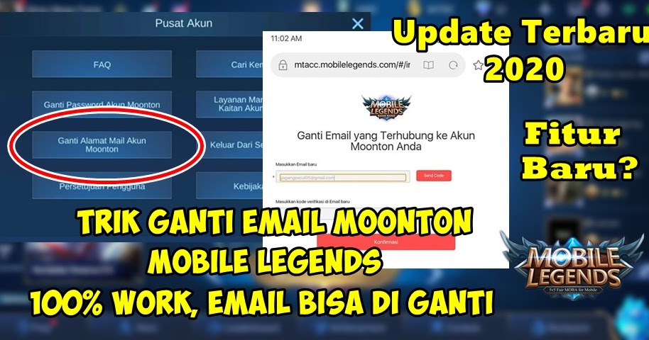 Cara Ganti Email Akun Moonton Mobile Legends Update Terbaru