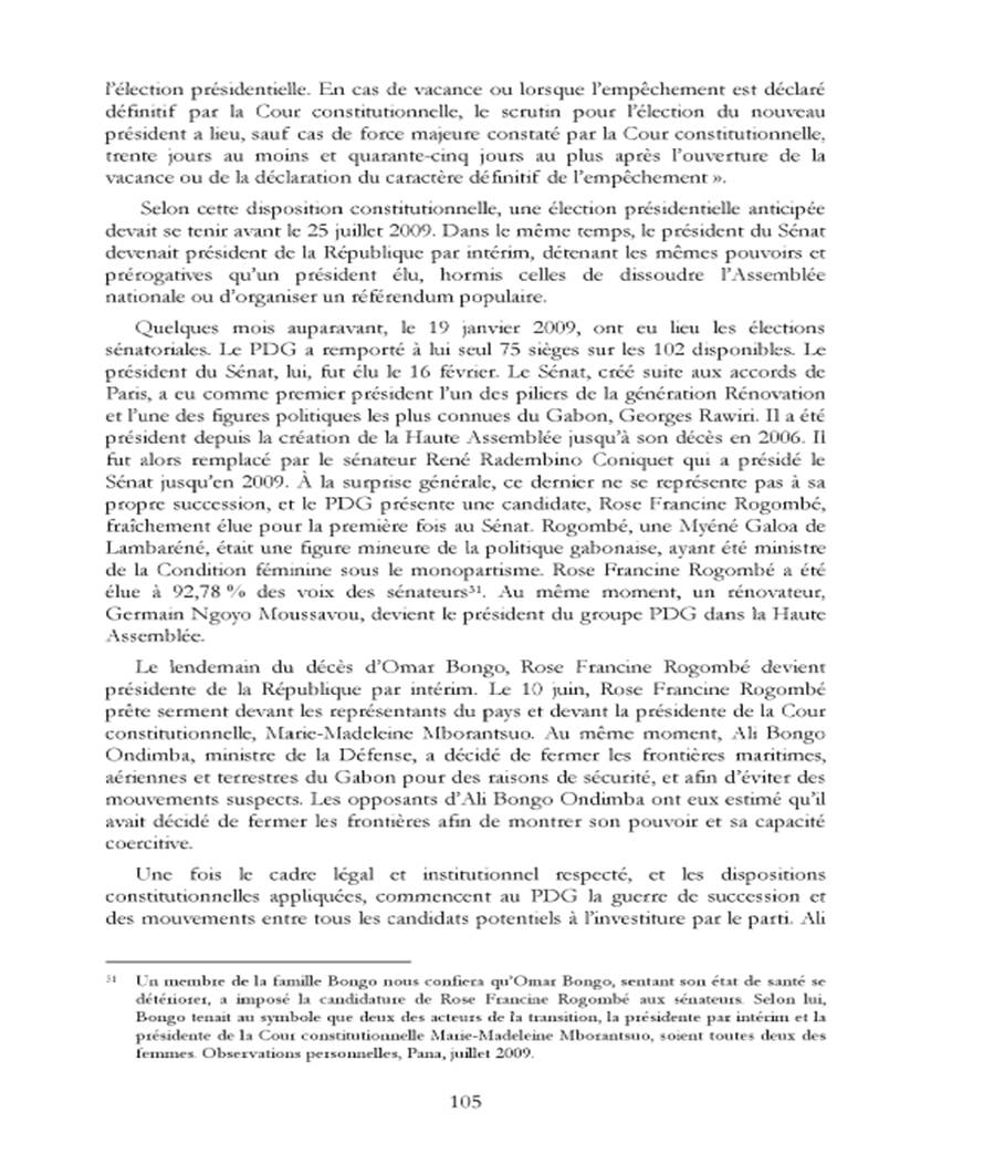 A BOOK THAT ALL GABONESE MUST READ (V). UN OUVRAGE QUE TOUS LES