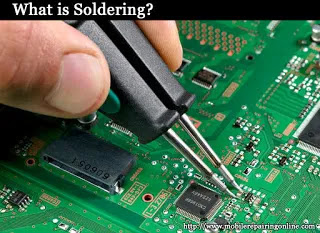 Soldering is a method of connecting electronic component and its copper print on a PCB together by melting another filler metal in between them