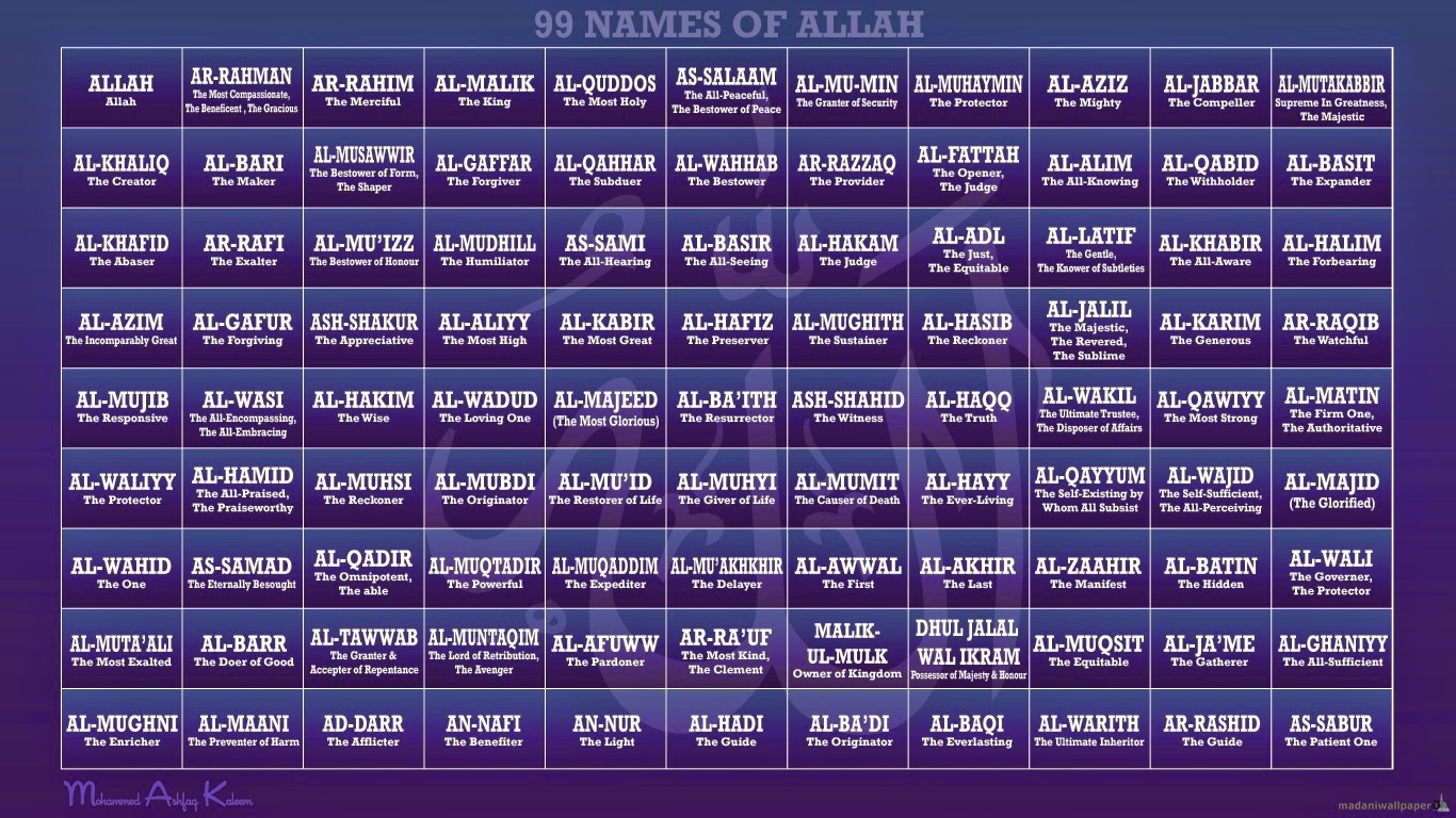 SEE THE 99 NAMES OF ALLAH MEANINGS AND BENEFITS OF RECITING THEM the-99-names-of-allah-home