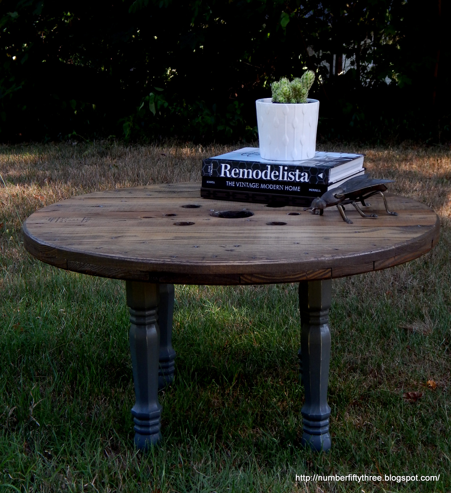 Wooden spool 2024 coffee table