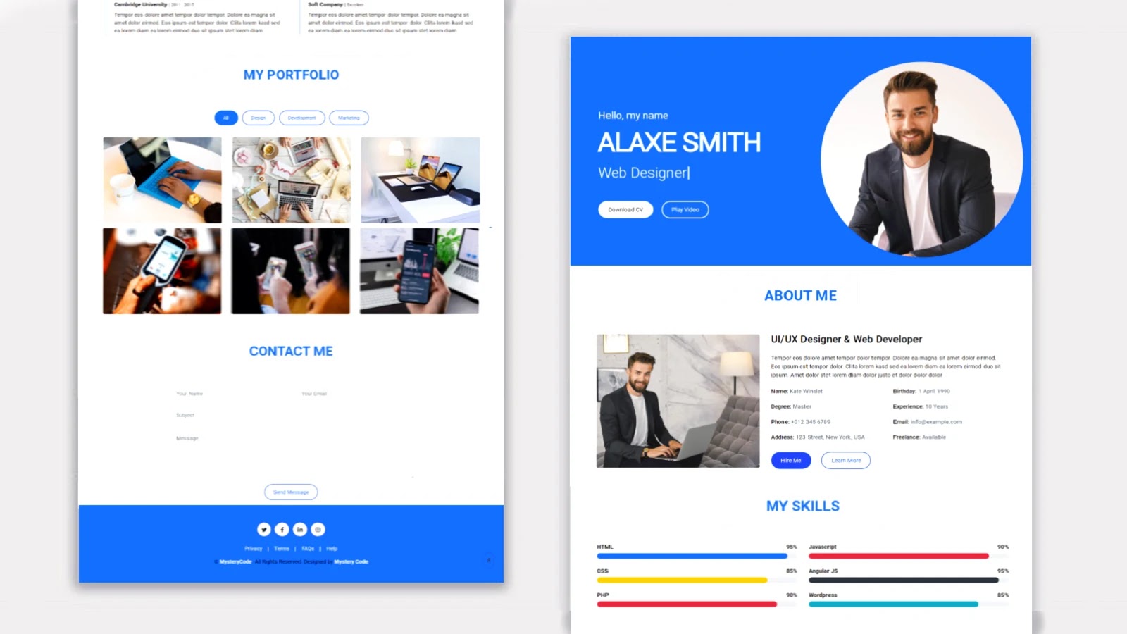 Personal Portfolio Website Using HTML, CSS and Bootstrap