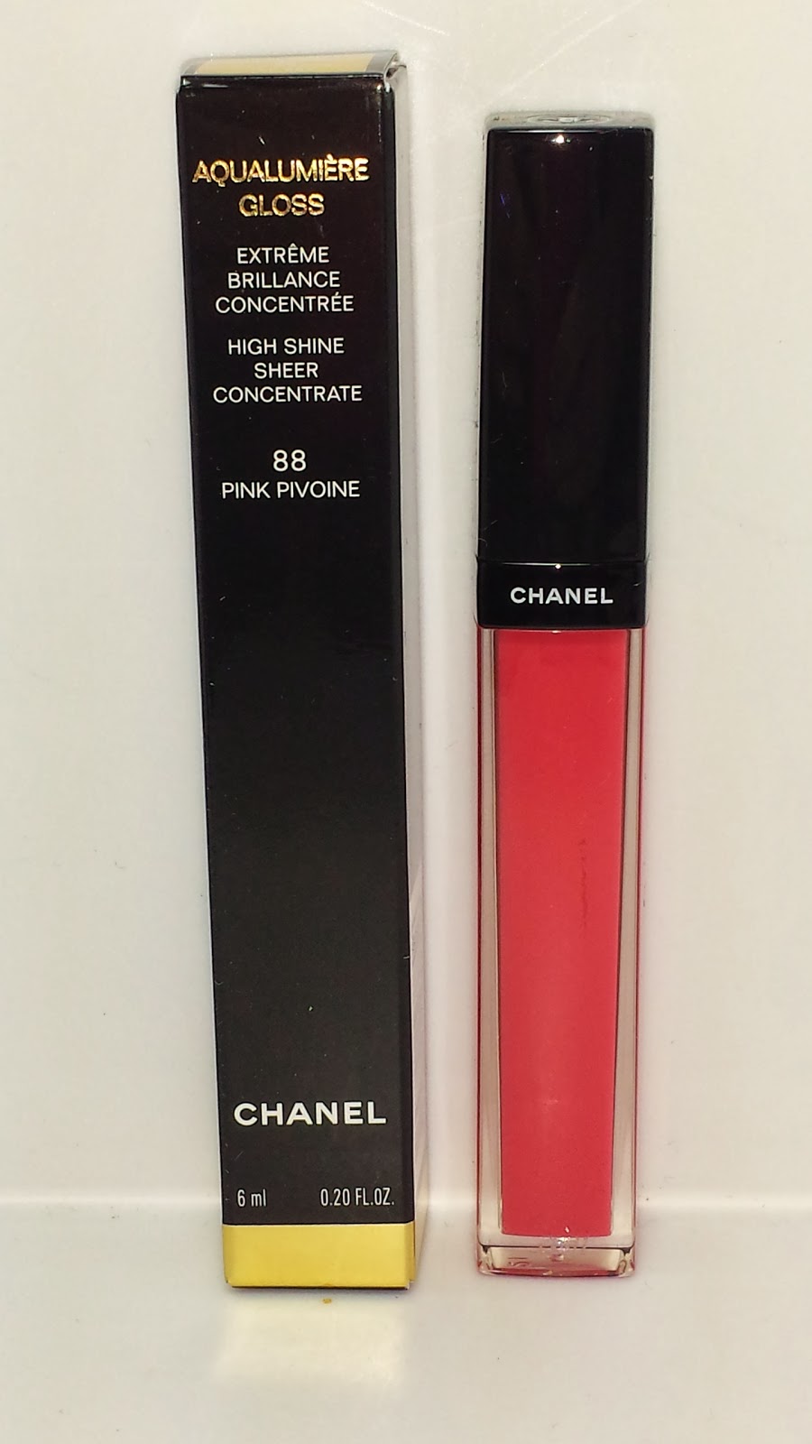 Chanel Aqualumiere Gloss High Shine Sheer Concentrate - Pink Pivoine No. 88