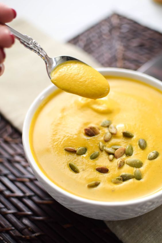 Turmeric & Coconut Roasted Butternut Squash Bisque Asian Food Mom