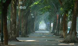 The scenery in Hanoi is clear and dreamy in autumn