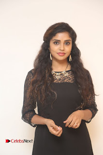 Actress Karunya Stills in Black Long Dress at Dharma Yogi Audio Launch  0006