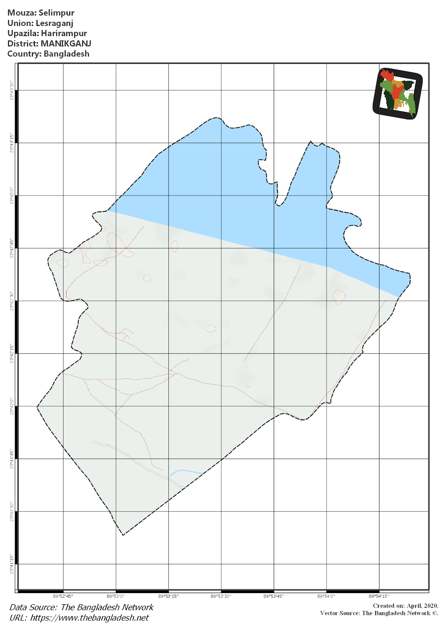 Map of Selimpur Mouza of Harirampur Upazila, MANIKGANJ Map of Selimpur Mouza of Harirampur Upazila, MANIKGANJ, Bangladesh.