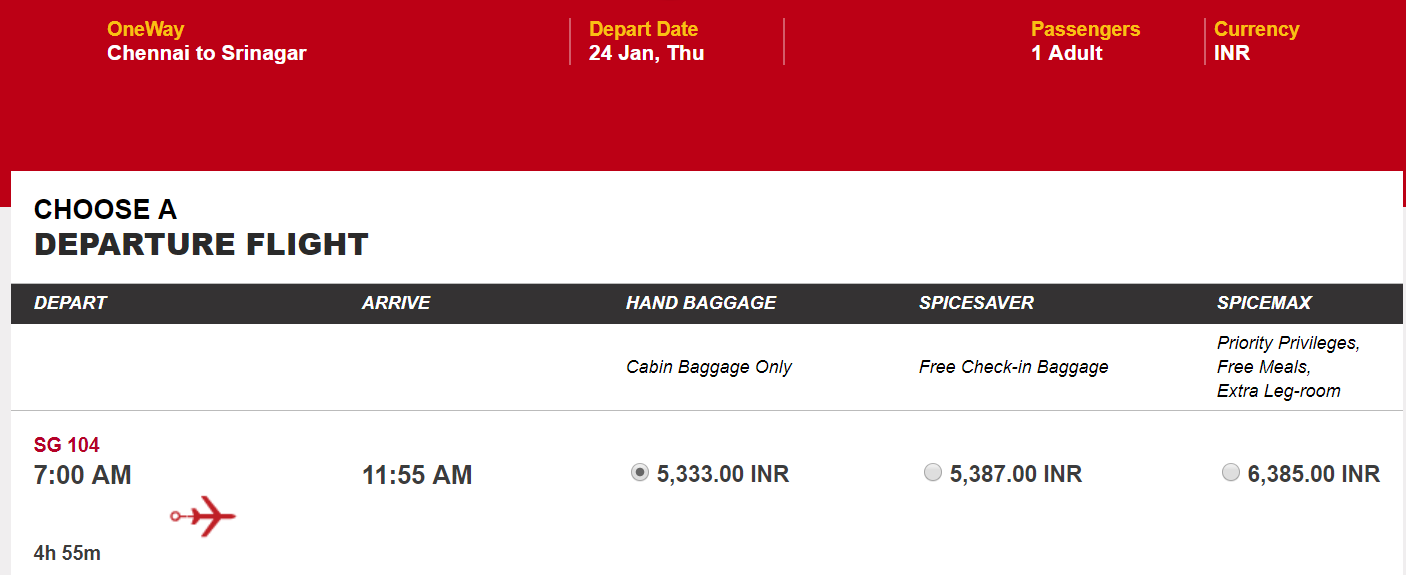 Spicejet Chennai to Kashmir in 5 hours & 5500 rupees! The Airline Blog