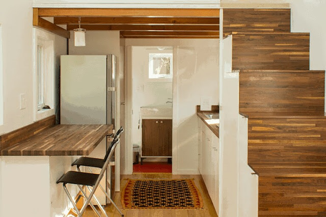 desain interior rumah kayu kecil sederhana