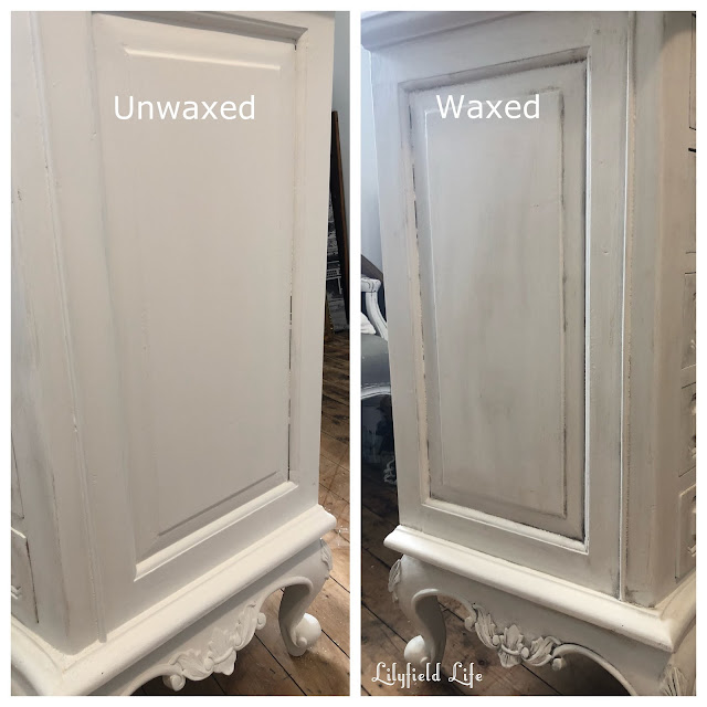 using wax to create patina on painted furniture  french look Lilyfield Life
