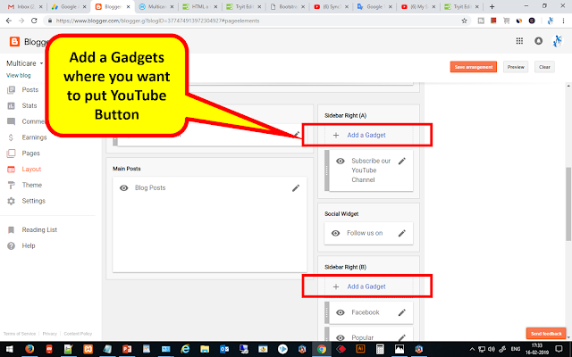 How to add YouTube subscribe button on your Blog