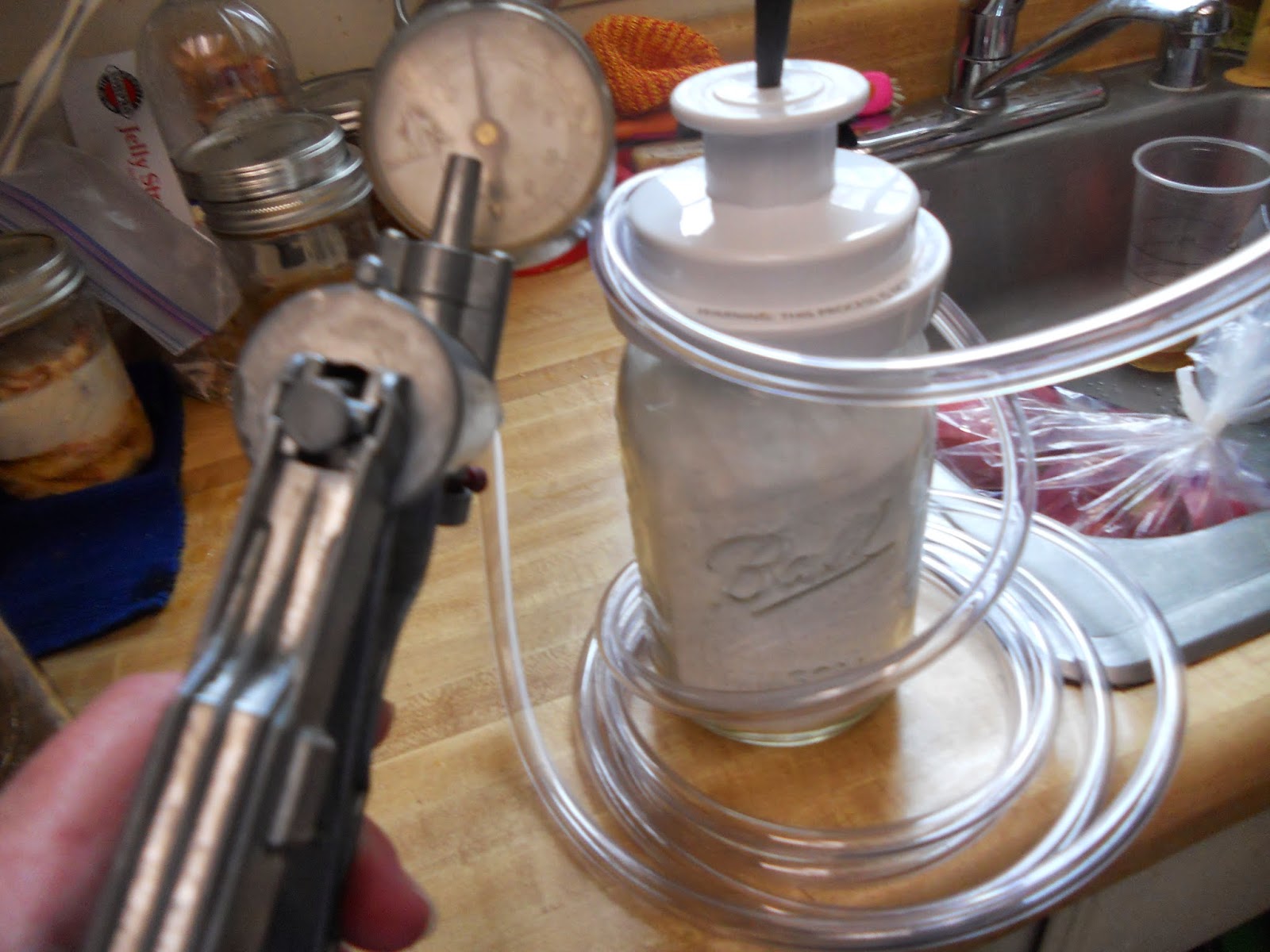 Perky Gramma Teaches Grid Down DIY "How to" vacuum seal food in