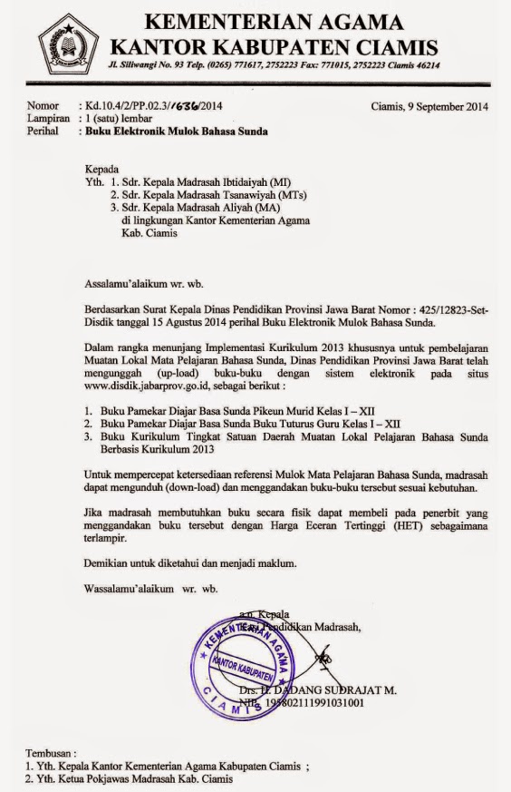 Surat Resmi Bahasa Sunda