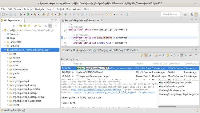 Eclipse IDE layout