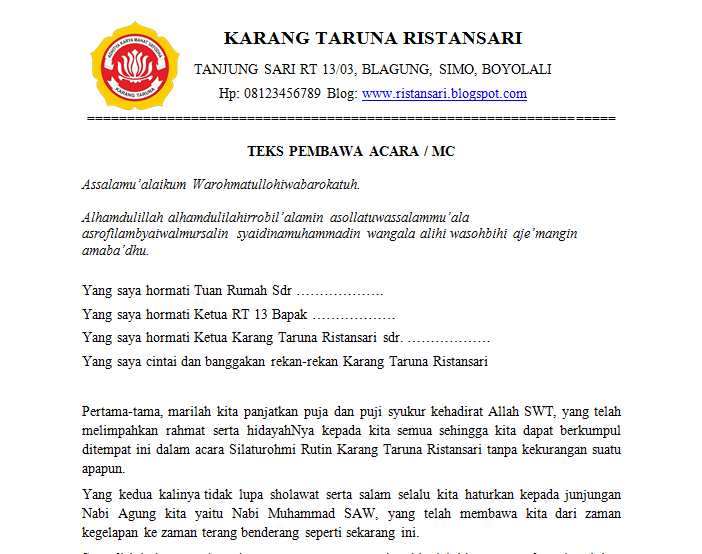 13+ Contoh Contoh Pembawa Acara Rapat Masjid terbaik