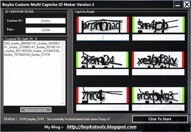  Nimbuzz: Boyka Custom Multi Captcha ID Maker Version 2 Untitled