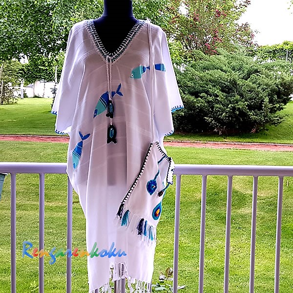 bambu peştemal beach dress- plaj elbisesi-peştemal