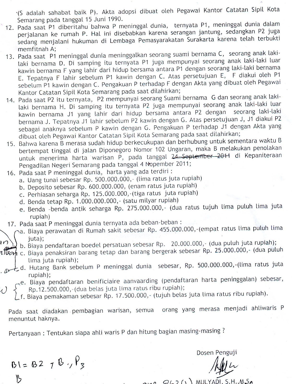 Kumpulan Contoh Soal Hukum Waris Perdata  Latihan Soal Yuk