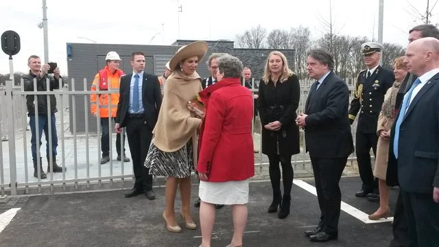 Queen Maxima of The Netherlands opens the new Maxima Kanaal (channel) in Den Bosch, The Netherlands, 5 March 2015. The Maxima Channel is a new waterway nine kilometers east of s-Hertogenbosch and runs from the Maas to the South Willemsvaart in Den Dungen