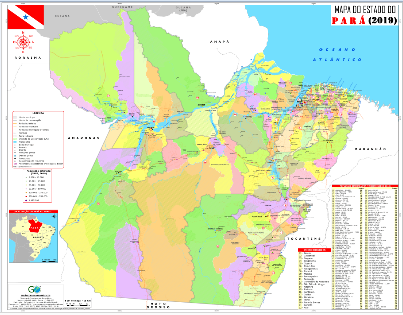 Geografia e Cartografia Digital Mapa do Estado do Pará (Tamanho Grande) Geografia e Cartografia Digital Mapa do Estado do Pará (Tamanho Grande)