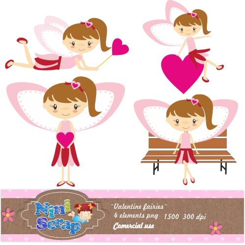 Freebie Valentine Fairies Nini Scrap Freebie Valentine Fairies Nini Scrap