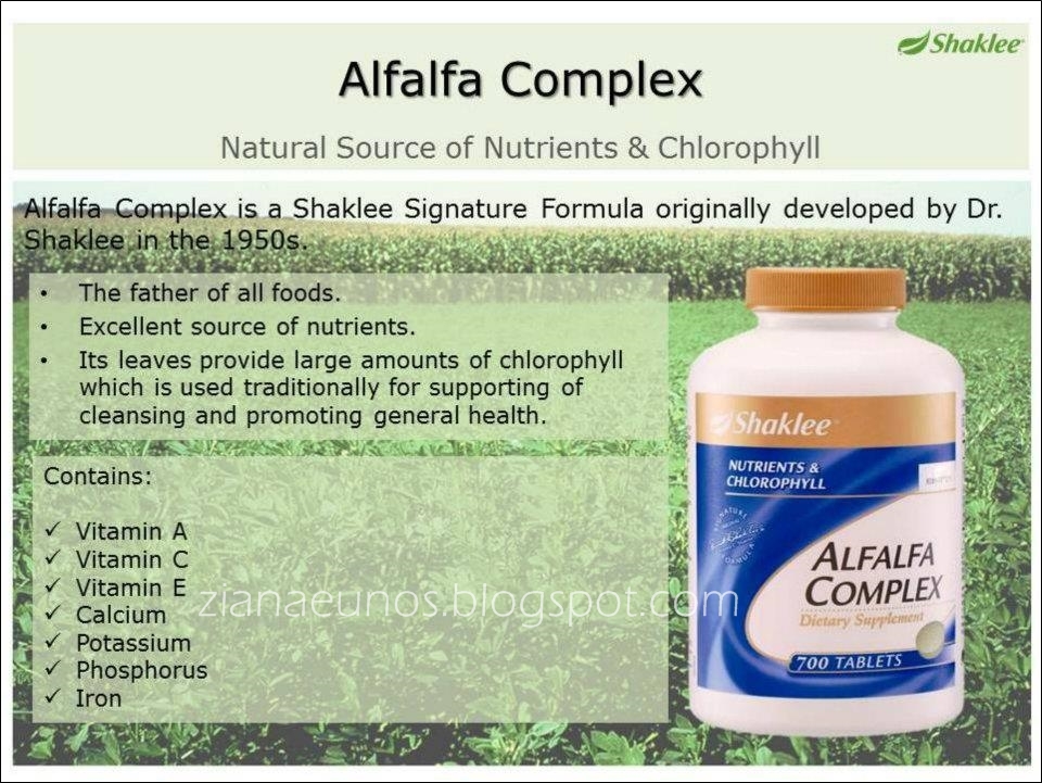 Alfalfa Complex Shaklee Keistimewaan, Kebaikan dan Testimoni