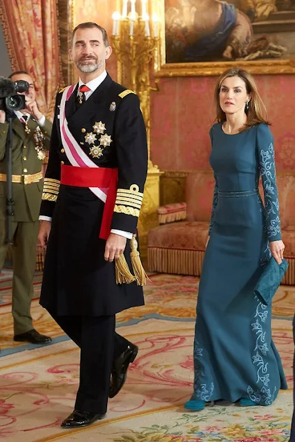 King Felipe of Spain and Queen Letizia of Spain at the New Year's Military Parade