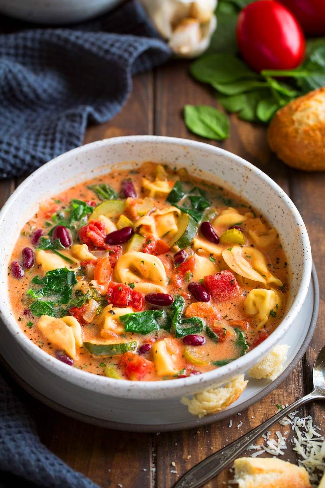 Créamy Tortéllini Minéstroné Soup | Aimer La Cuisine