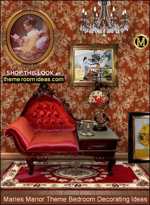 victorian sofa victorian wall art chandelier stained glass lamp victorian rug damask wallpaper