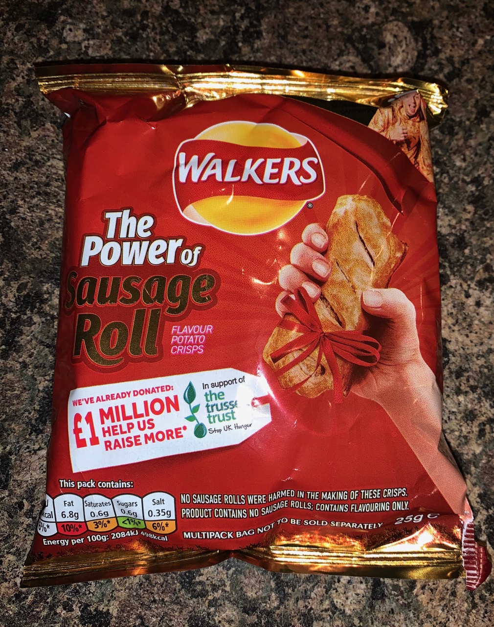 FOODSTUFF FINDS The Power of Sausage Roll Walkers Crisps (Asda) By