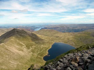 catstycam ullswater and red tarn from helvellyn summit