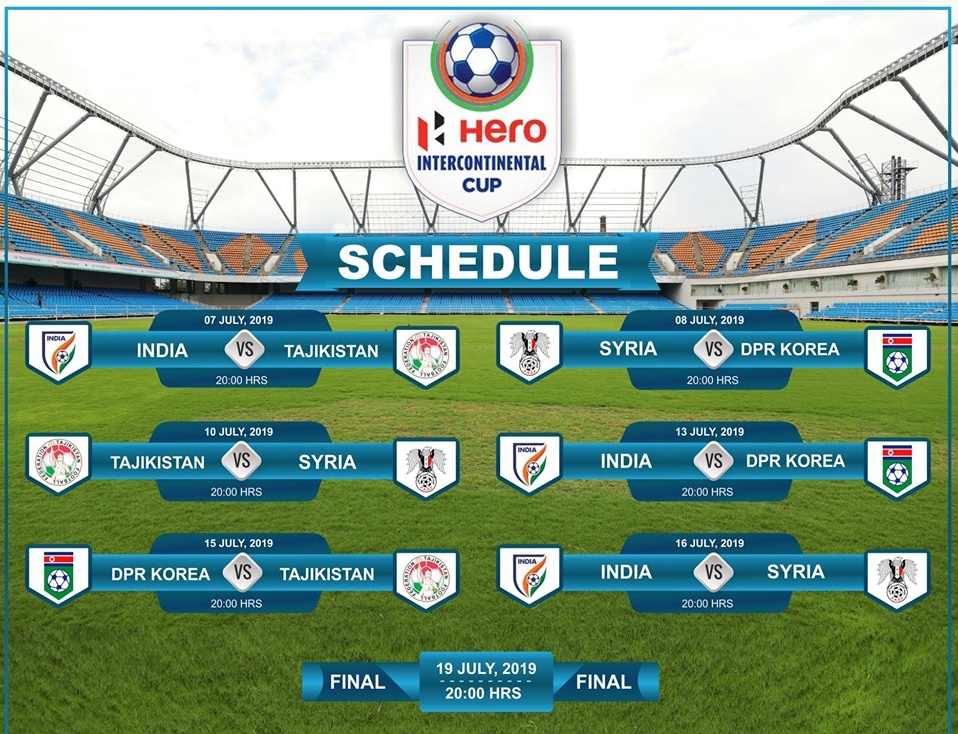 Hero Intercontinental Cup 2019 fixtures