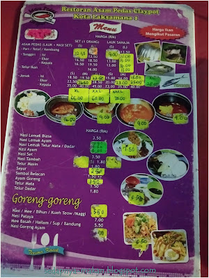 menu makanan Asam Pedas Claypot