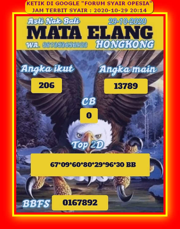 1 New Message) Kode Syair Hongkong 29 Oktober 2020 - Forum Syair Togel  Hongkong Singapura Sydney