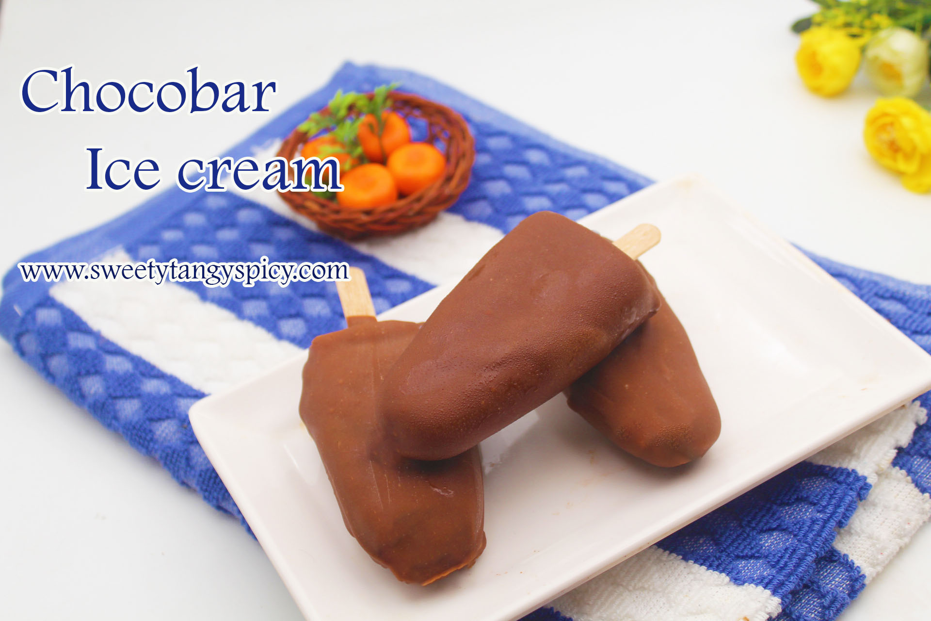 Choco bar or Choc bar ice cream with step by step pictures and video