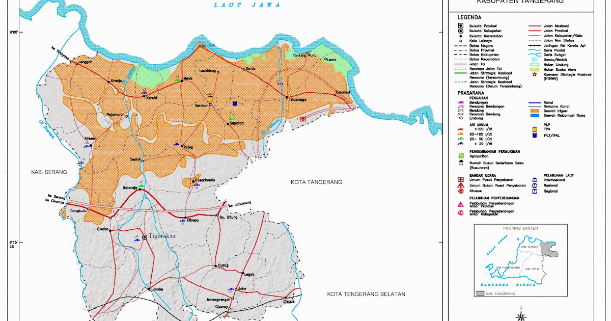 Peta Kota Peta Kabupaten Tangerang