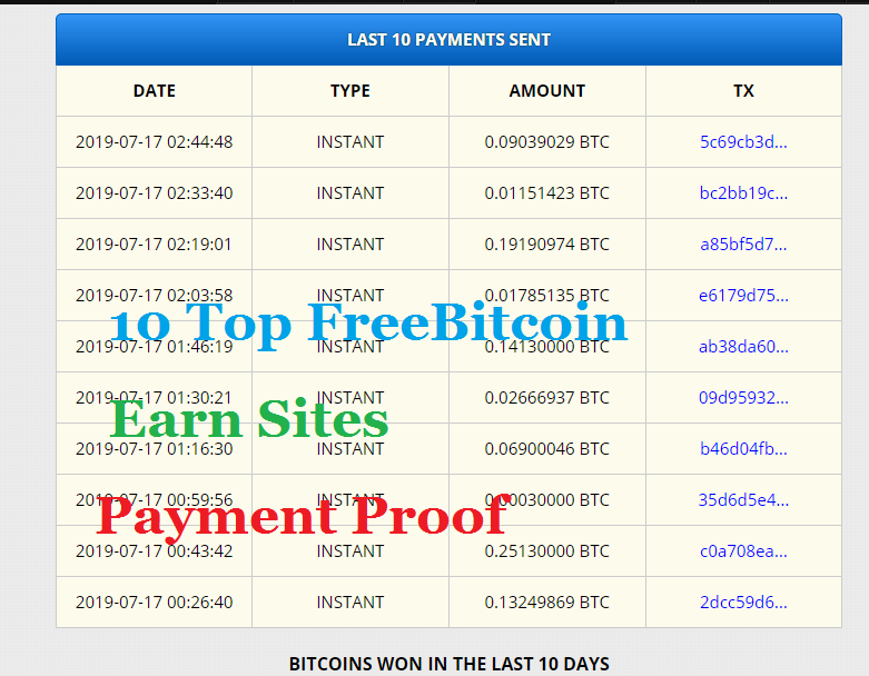 Top 10 Legit Sites Free Earn Bitcoin Site's Join All Sites BITCOIN